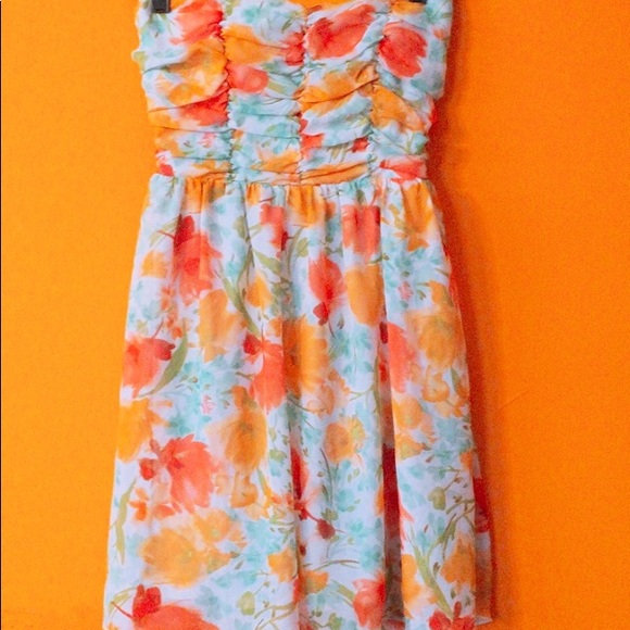 Strapless Floral Dress - Picture 2 of 3